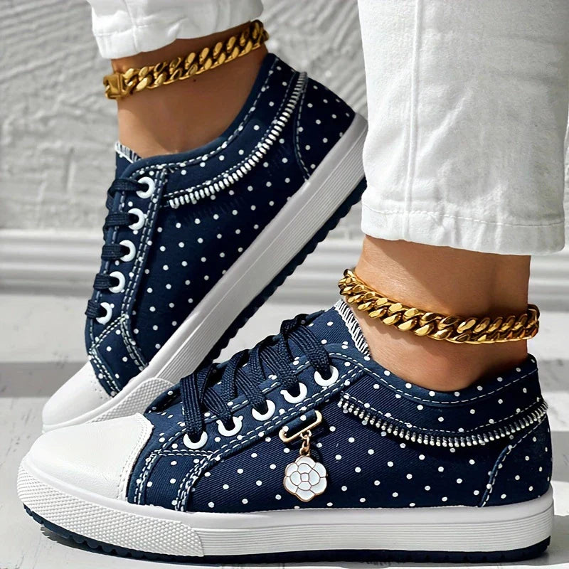 Isaline™ | Baskets en Maille avec Imprimé Floral