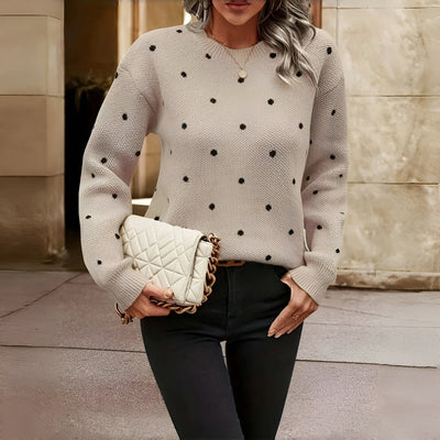 Amy™ | Pull Tricoté à Pois