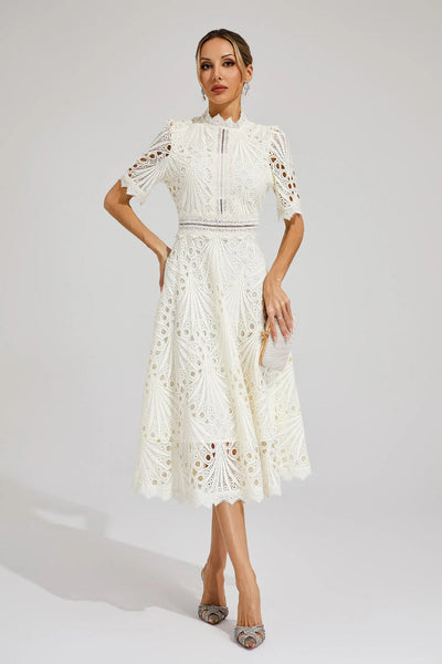 Violette™| Robe avec Broderie Florale