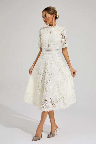 Violette™| Robe avec Broderie Florale