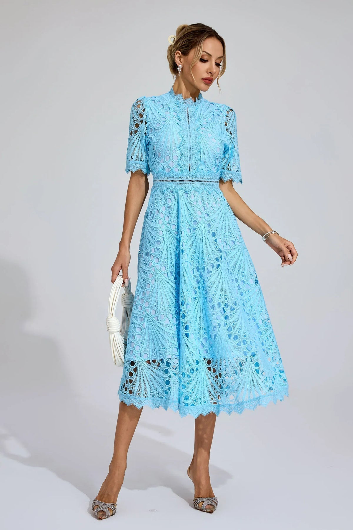 Violette™| Robe avec Broderie Florale