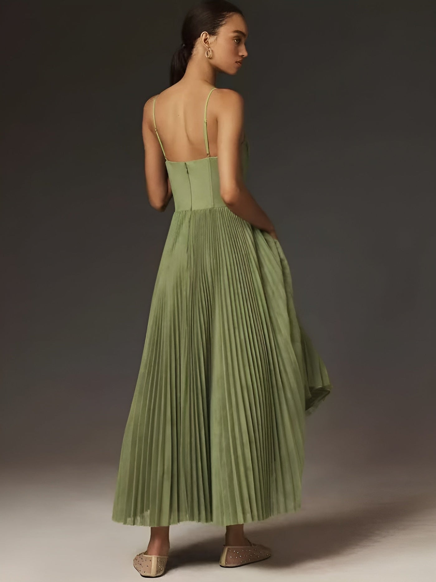 Veronika™ | Élégante Robe Olive