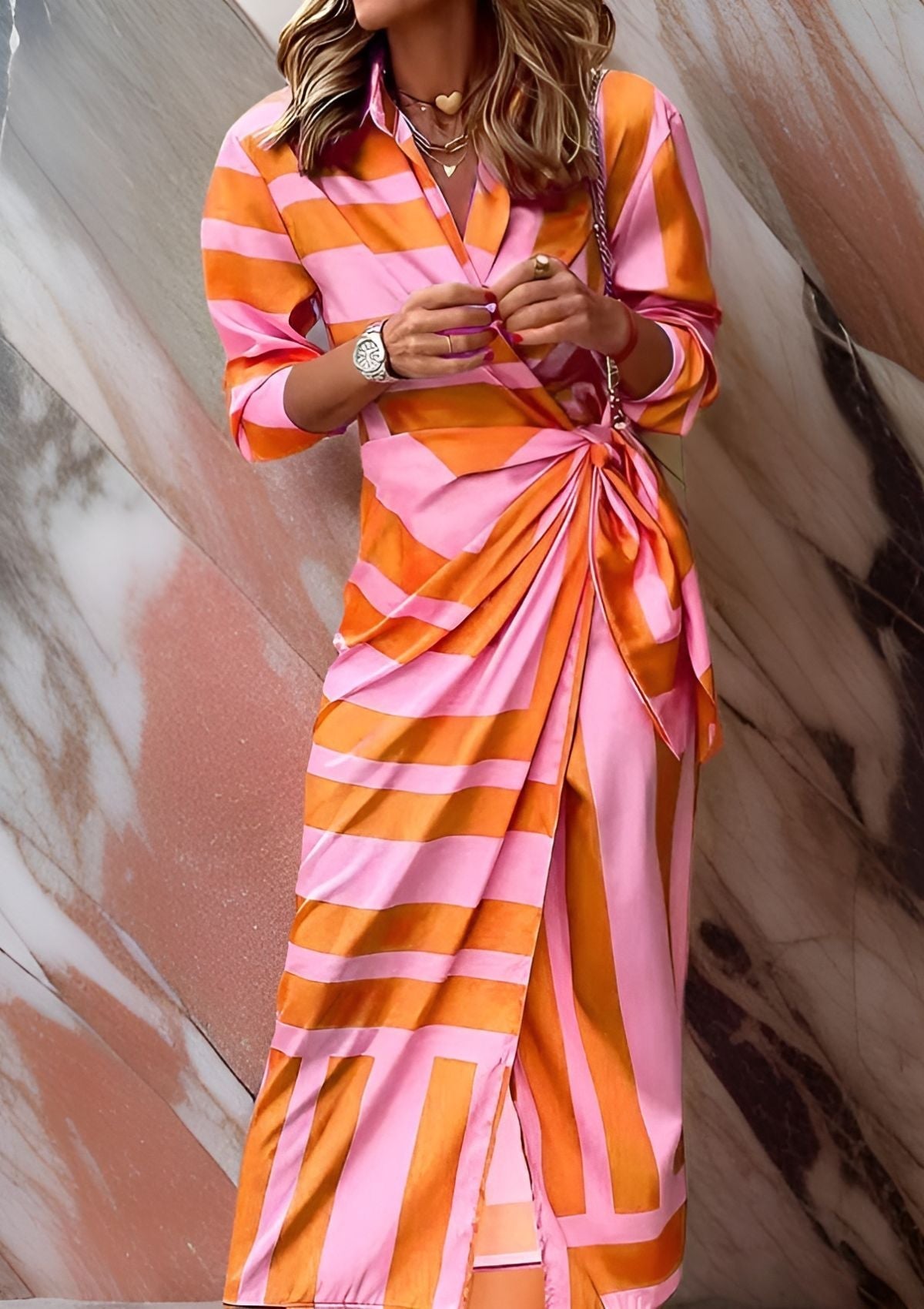Hannah™ | Robe Portefeuille à Motifs