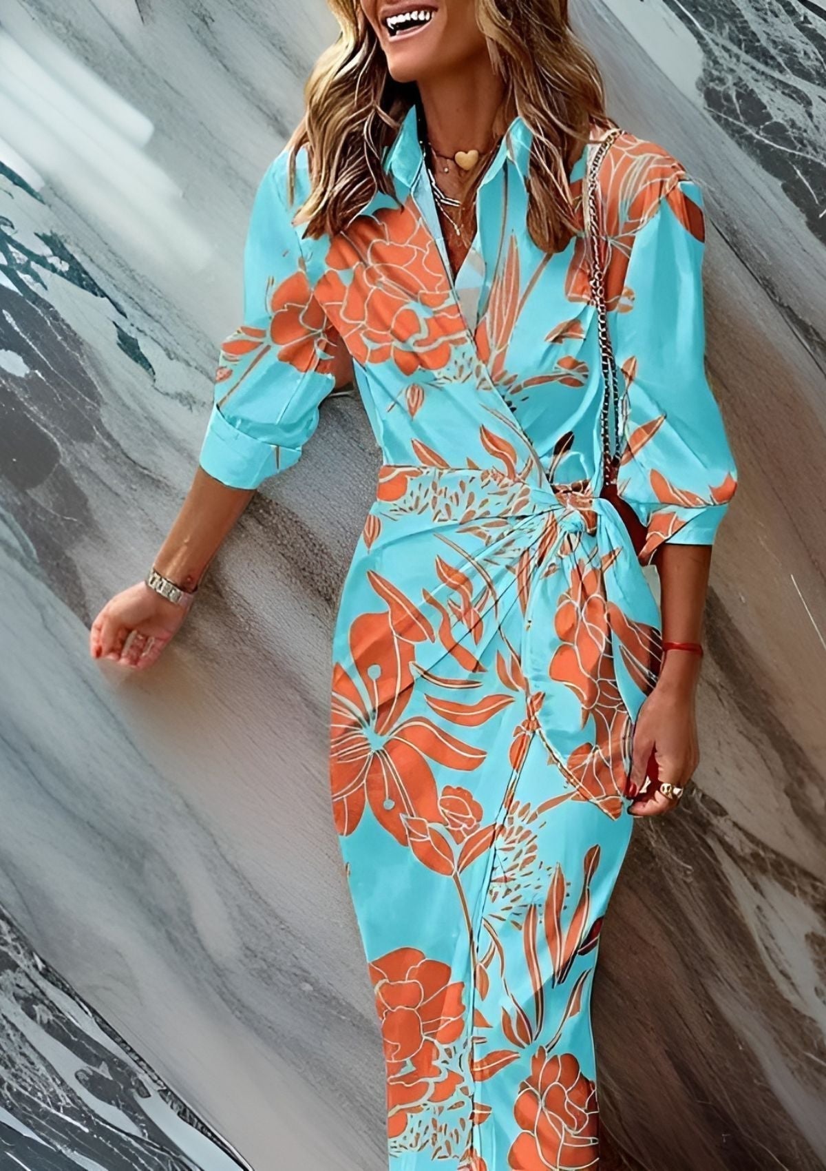 Hannah™ | Robe Portefeuille à Motifs