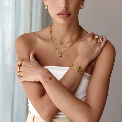 Céleste™ | Collier Prénom & Pierre de Naissance