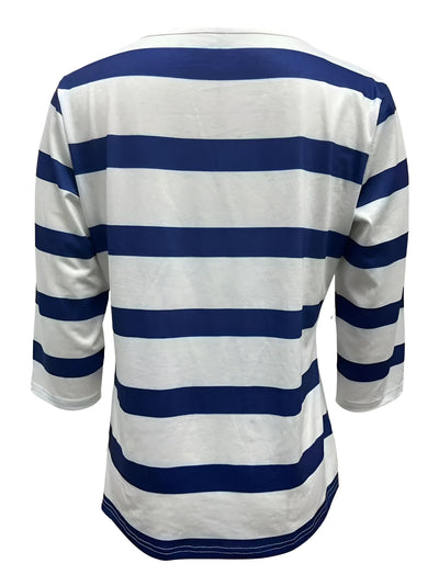 Denise™ | T-shirt à Imprimé Rayé