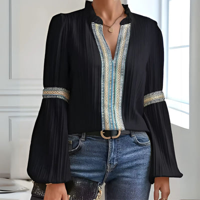 Louise™ | Blouse Vintage à Col en V