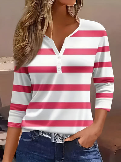 Denise™ | T-shirt à Imprimé Rayé