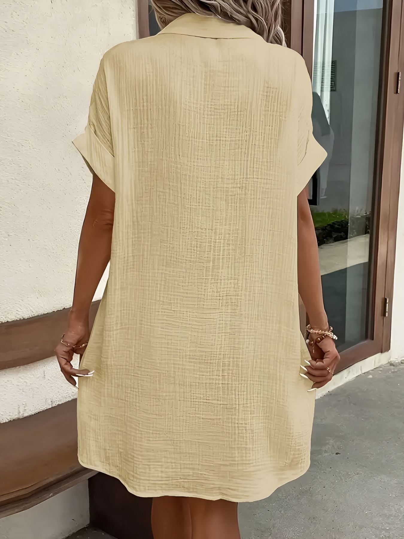 Lénaëlle™ | Robe Chemise Boutonnée Décontractée