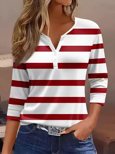 Denise™ | T-shirt à Imprimé Rayé