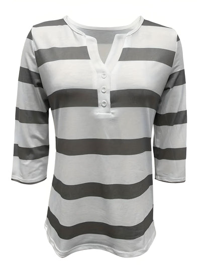 Denise™ | T-shirt à Imprimé Rayé
