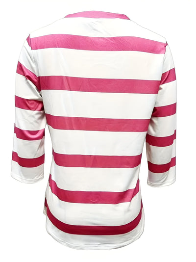 Denise™ | T-shirt à Imprimé Rayé