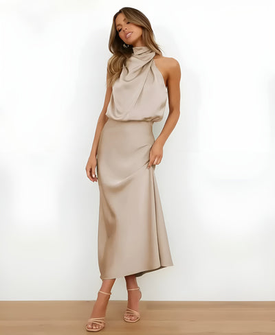 Sélène™ | Robe Midi Taille Haute