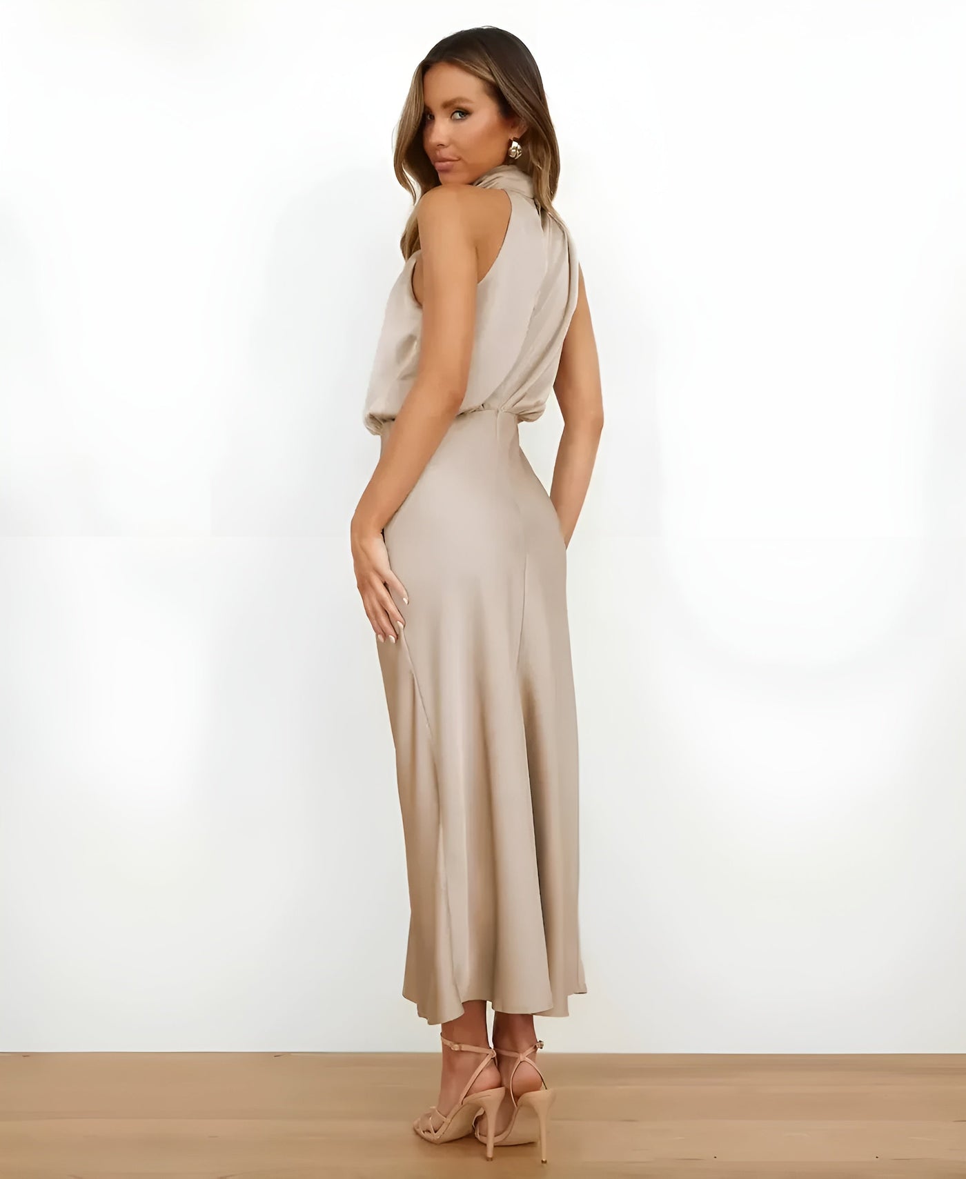 Sélène™ | Robe Midi Taille Haute