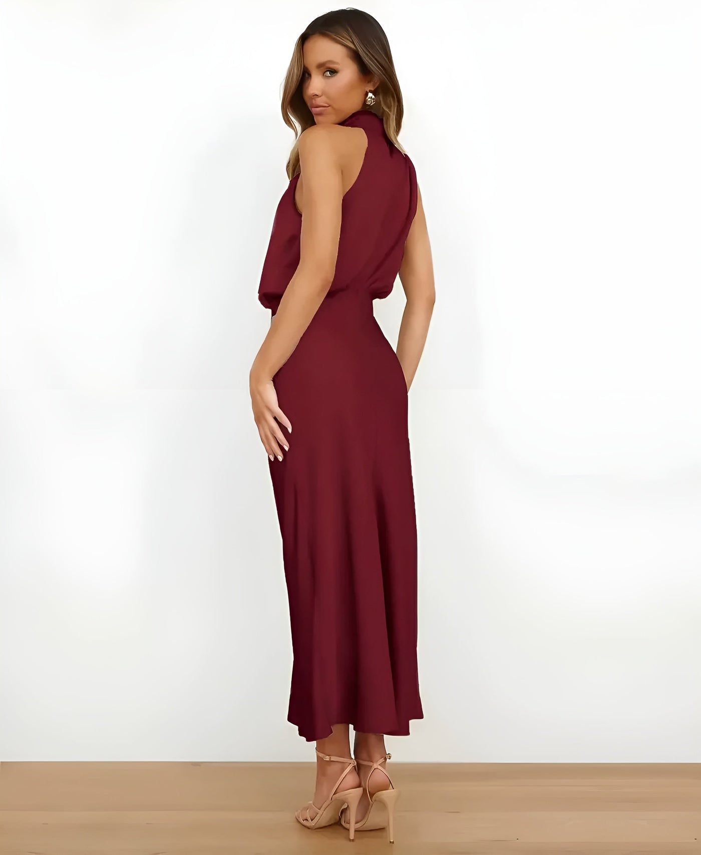 Sélène™ | Robe Midi Taille Haute