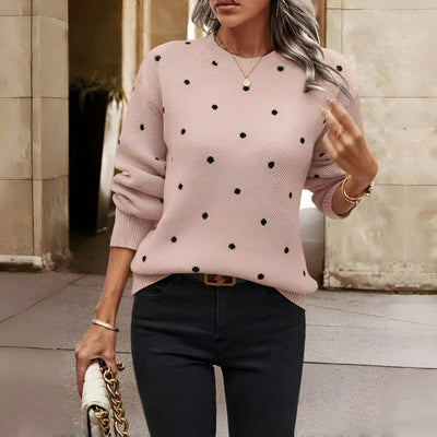 Amy™ | Pull Tricoté à Pois