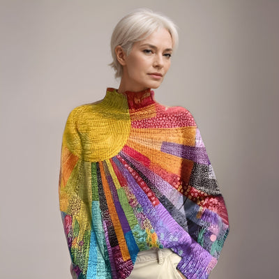 Amelia™ | Pull Col Roulé Coloré