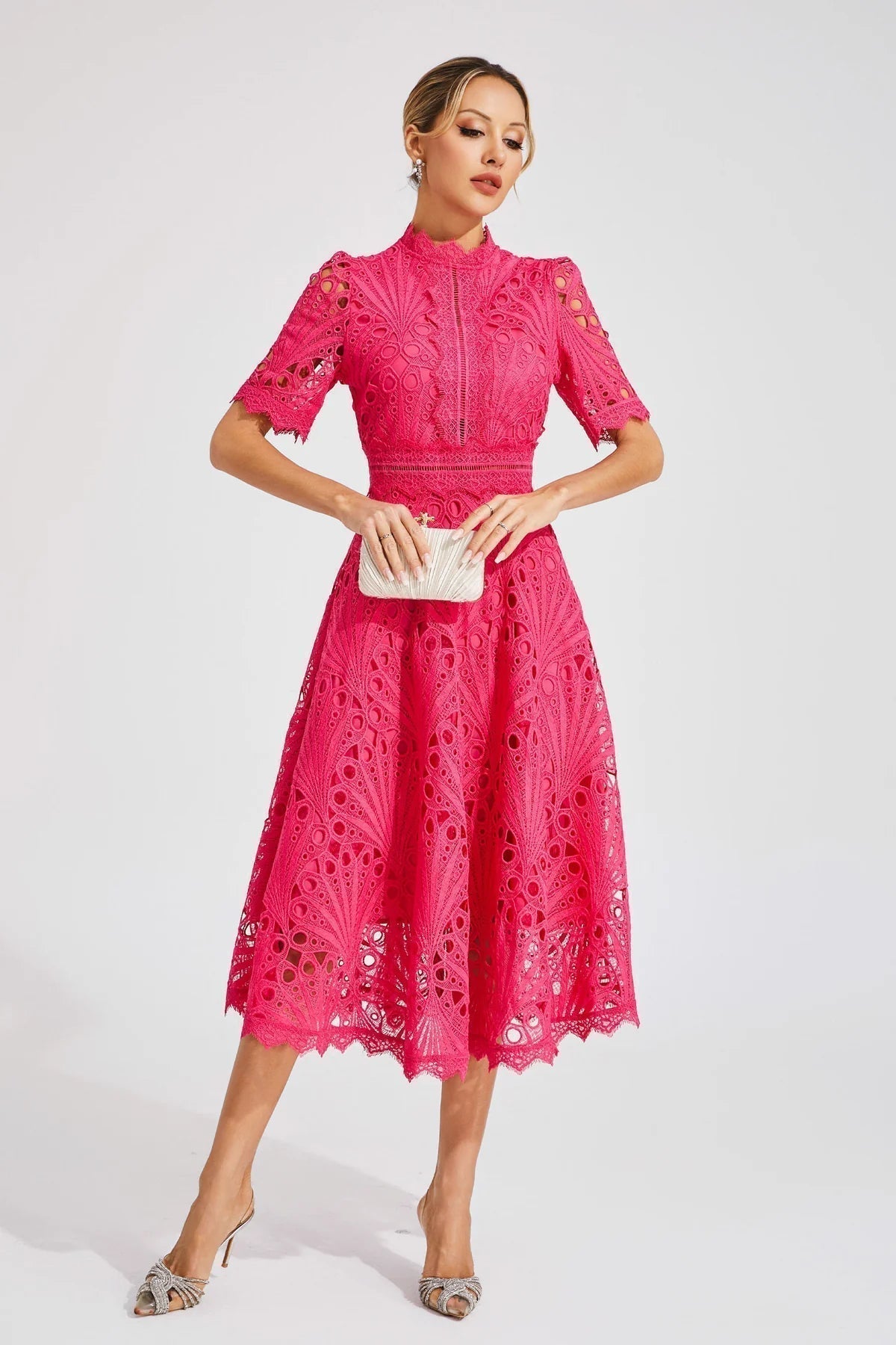 Violette™| Robe avec Broderie Florale