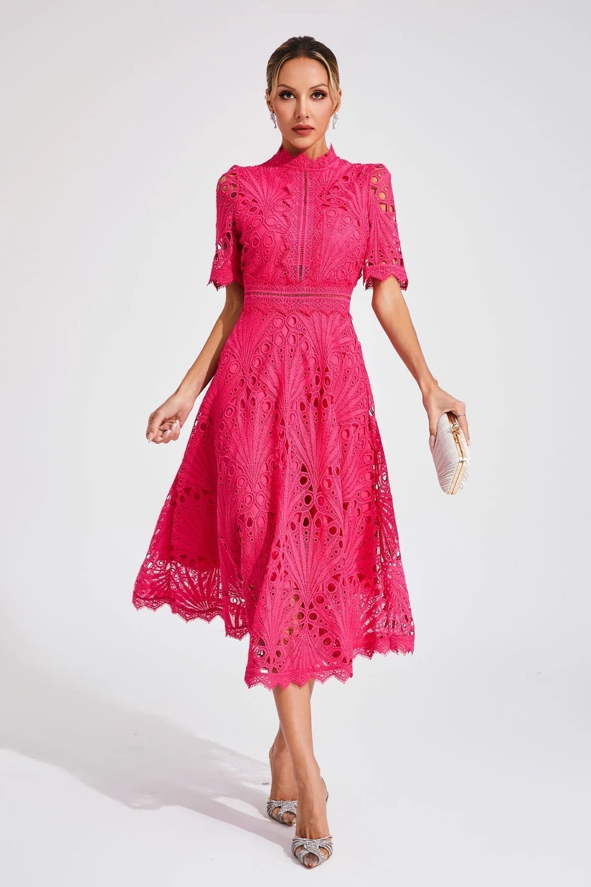 Violette™| Robe avec Broderie Florale