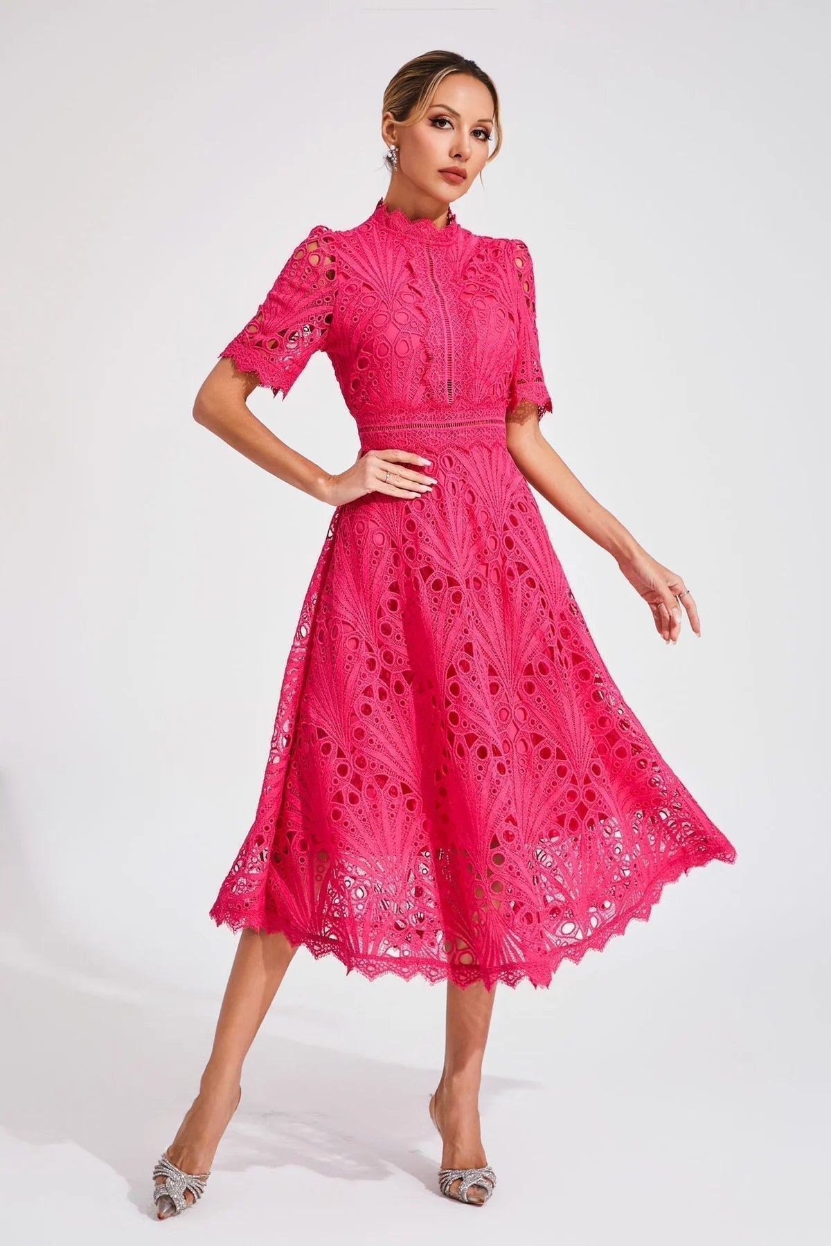 Violette™| Robe avec Broderie Florale