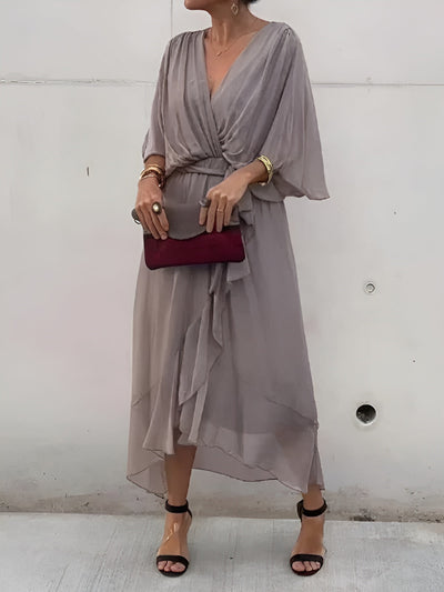 Annie™ | Robe en Chiffon à Décolleté en V