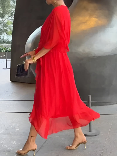 Annie™ | Robe en Chiffon à Décolleté en V