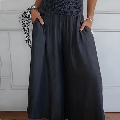 Caroline™ | Pantalon Large avec Ceinture Froncée
